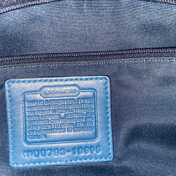 Coach Blue Denim Chelsea Optic Signature Jacquard Shoulder Bag & wallet - Picture 6 of 16